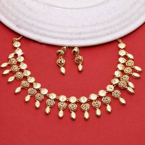 Gros bijoux de mode 14K 18K 24K or rempli formant ensemble de colliers, bijoux traditionnels turcs, bijoux en laiton plaqué or. - Product Image 1