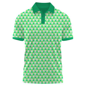 2024 articles chauds polo de golf pour hommes Style décontracté taille XL impression par sublimation personnalisée 100% polyester courte longueur - Product Image 2