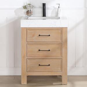 Wholesale Modern Solid Wood & Plywood Bathroom Vanity Unit with HDMR <b>Laminated</b> Countertop Pre Assembled Direct Factory Sale - Product Image 6