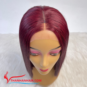 Prix d'usine Os Cheveux Raides Extensions de Cheveux Humains Vietnamiens Perruque à Fermeture Droite Perruque de Cheveux Humains Couleur D'été Chaude - Product Image 3