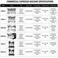Mesin Kopi Espresso Komersial 9 Bar Semi Otomatis Italia dengan Pompa Stainless Steel
