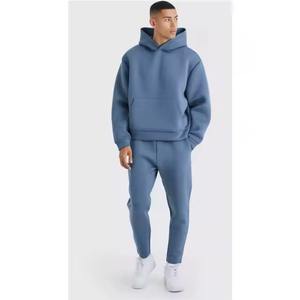 Conjunto Deportivo de Algodón 2026, Chaqueta con Capucha y Cremallera Completa, Pantalones Deportivos, Logotipo Personalizado, Ecológico, Cálido para Invierno, Dos Piezas - Product Image 1