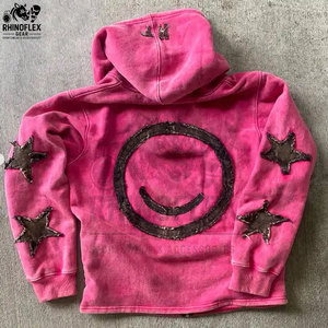 เสื้อฮู้ดดี้ผ้าฟลีซแบบซิปปักลายสไตล์วินเทจสำหรับผู้ชาย คอลเลคชั่นใหม่ ผลิตจากผ้าโพลีเอสเตอร์/คอตตอนผสมคุณภาพสูง - Product Image 6