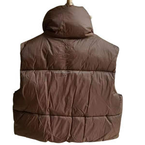 Mujeres Unisex personalizado color Puffer chaleco ligero invierno temporada sin mangas moda chaqueta parka abrigo - Product Image 2