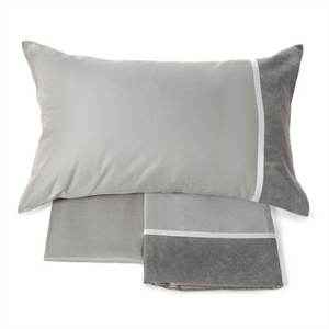 FAZZINI GALUCHAT <b>King</b> <b>Size</b> Sheet Set Color GREY Model FZGAUSHEETSKUSA-9 Italy <b>Pillowcase</b> Included - Product Image 1