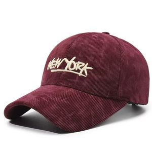 Custom <b>Corduroy</b> Baseball Cap Embroidered Logo Adjustable <b>Hat</b> for Men Women Street Style/Dad <b>Hat</b> Streetwear Outdoor Casual OEM - Product Image 1