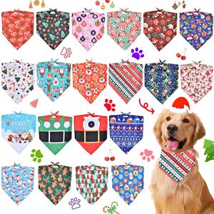 وشاح للحيوانات الأليفة مصنوع من البوليستر بتصميم مخصص بالجملة، باندانا للكلاب فارغة مخصصة لعيد الميلاد، إكسسوارات للحيوانات الأليفة، طوق مثلث للكلاب - Product Image 1