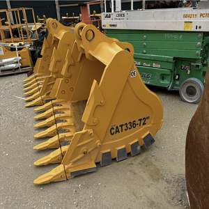 บุ้งกี๋ตักดินแบบเอียงสำหรับรถขุด 15 ตัน รุ่น CAT88333 สีเหลือง รับประกัน 1 ปี ใช้ได้กับ KX36 /Sany - Product Image 3