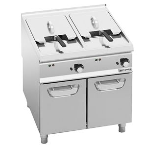 Friteuse électrique professionnelle à double cuve pour comptoir - 22+22 litres - 44 kW - Manuelle - Product Image 1