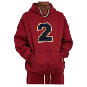 Venta al por mayor Chenille bordado sudaderas con capucha de tela suave logotipo personalizado Pakistán fabricante de alta calidad de los hombres de moda Streetwear Sudadera con capucha - Product Image 3