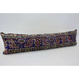 Multicolor Vintage Paisley Kantha Wool Rug 12x48 Inch Decorative <b>Pillow</b> Hand Woven with Traditional Technique - Product Image 3