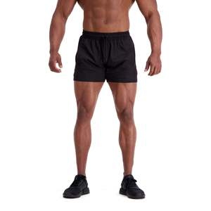Shorts de compression pour hommes en gros personnalisés, shorts de course actifs découpés au laser, logo personnalisé, élastique côtelé - Product Image 1