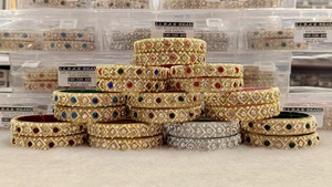 Exquisite Rajwadi Bangles for <b>Women</b> Metal with Stylish <b>Pearl</b> Main Perfect for Bridal Wear Daily Use Festivals and Celebrations - Product Image 6