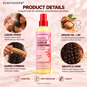 SUNPINHERB Argan Oil Moisture <b>Conditioner</b> Wheat Protein for <b>Curly</b> <b>Hair</b> 354 ml <b>In</b> Stock Wholesale OEM ODM Factory Supply - Product Image 3