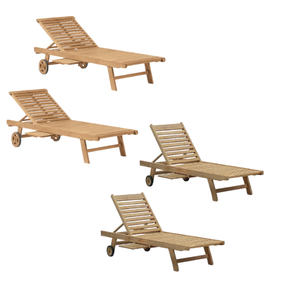 Chaise longue Table et chaise de salle à manger d'extérieur Ensemble de meubles de jardin modernes Luxe Original de l'Indonésie - Product Image 5