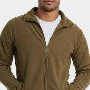Vente en Gros Personnalisé Couleur Unie Respirant Grande Taille Fermeture Éclair Ample Manches Longues Sherpa Hiver Polaire Rue Mode Veste Hommes - Product Image 4