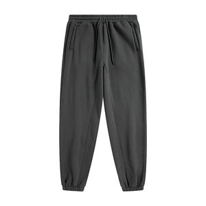 Pantalon de jogging unisexe vintage en coton épais délavé à l'acide, taille mi-haute avec cordon de serrage, couleur unie, écologique, grande taille, respirant - Product Image 4