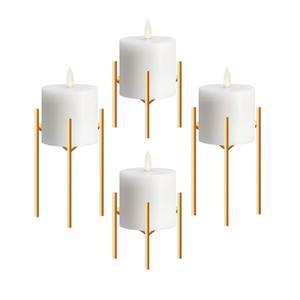 Chandelier en fer pour décoration intérieure, supports de bougies sans flamme pour cheminée, décoration de mariage et d'événements - Product Image 5