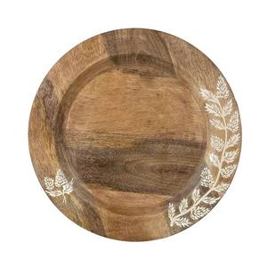 Assiette en bois naturel polyvalente Forme ronde Articles de table Nouvelle assiette design en bois de manguier Taille et forme personnalisées - Product Image 6