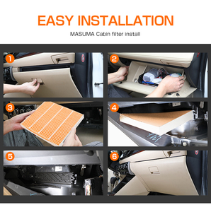 Filtro de Aire de Cabina MASUMA MC-C1002CL con Carbón Activado 87139-48050 para Toyota Prius Highlander y Lexus - Product Image 6