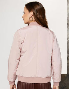 Logo personnalisé nouveauté femmes vêtements veste vierge varsity veste PU à manches longues culture bombardier Baseball hiver femmes veste - Product Image 4