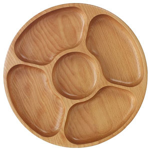 Finest Quality Metal Serving Dishes With <b>Bamboo</b> Platter & Tray 5 Removable Snacks <b>Bowls</b> For Candy Nut Chips <b>And</b> Dips Best Price - Product Image 2