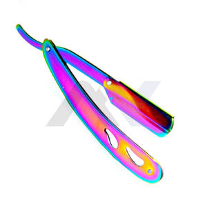 Rasoir de barbier en titane couleur arc-en-ciel pour un usage personnel et domestique - Product Image 2