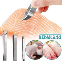 Pince à épiler en acier inoxydable pour os de poisson Pince à épiler plate et inclinée Outil pour enlever les os de fruits de mer Outil pour éplucher les os Fournisseur de gadgets de cuisine