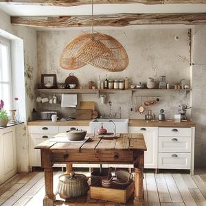 Lámpara colgante de pantalla de ratán de alta calidad para decoración sostenible, estilo de decoración bohemio rústico de lujo costero moderno - Product Image 5