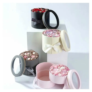 Biểu Tượng Tùy Chỉnh Handmade Thanh Lịch Cứng Nhắc Các Tông Hộp Giấy Đẹp Vĩnh Cửu Hoa Hồng Nhỏ Hộp Quà Tặng Với Nắp Cho Hoa - Product Image 2