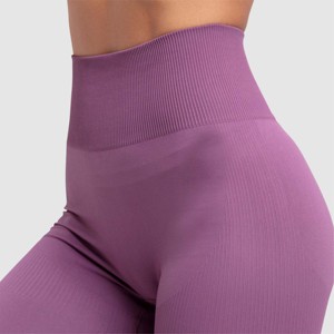 กางเกงโยคะเนื้อนุ่มสำหรับผู้หญิง เอวสูง ผลิตจากไนลอน กางเกงออกกำลังกายสำหรับเล่นโยคะ ผลิตโดย ODM ผู้ผลิตกางเกงออกกำลังกายสำหรับฟิตเนสและยิม - Product Image 5