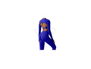 Conjunto Deportivo de 2 Piezas para Mujer, Shorts de Cintura Alta y Top Deportivo Corto con Logotipo Frontal, Diseño Sólido para Correr, Yoga y Entrenamiento - Product Image 3