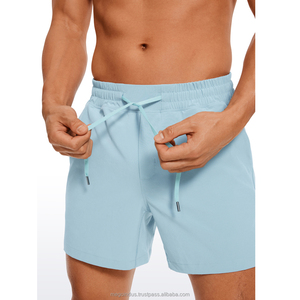 Pantalones Cortos Deportivos para Hombre, 100% Algodón, Ligeros, de Secado Rápido, Transpirables, Impermeables, para Gimnasio, Fitness, Running, con Bolsillos - Product Image 1