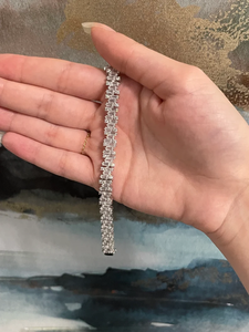 VVS Moissanite 925 Sterling Silver Moissanite Diamond Tennis Baguette Cut Bracelet pour Femmes Full Circle Bijoux pour Cadeaux - Product Image 2