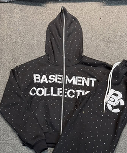 Survêtements personnalisés pour hommes, coupe ample, style streetwear, avec fermeture éclair, en polaire, entièrement imprimés, respirants, style streetwear - Product Image 5