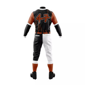Conjunto de uniforme de béisbol transpirable de alta calidad, ropa deportiva de nuevo estilo, estampado de 100% poliéster, béisbol, softbol, diseño de talla grande - Product Image 3