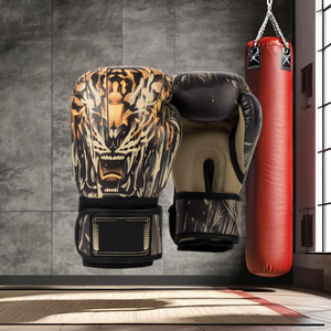 Guantes de Boxeo MMA PUNCHIN SPORTS, Cierre de Gancho y Bucle de Cuero, Ligeros, Transpirables, Impermeables, de Dedo Completo para Adultos - Product Image 2