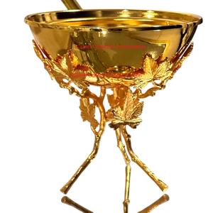 Luxurious Gold Plated Metal Incense Burner Ornate Arabic Style Bakhoor Holder For Home Decor & <b>Aroma</b> <b>Diffusion</b> Low Price - Product Image 3