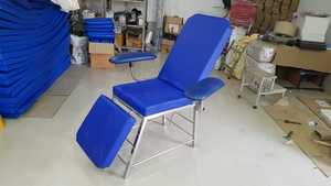 Modern Stainless Steel Medical <b>Chair</b> Leather Donations Welcome Metal Wheel Included for <b>Hospitals</b> Blood Drawing Transfusions - Product Image 4