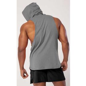 2025 meilleur débardeur de gymnastique pour hommes personnalisé entraînement Sport haut à capuche sans manches course débardeur pour hommes - Product Image 2