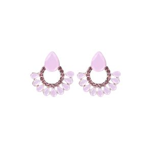 Pendientes de Cristal Brillante - Diseño Rosa 308 - Product Image 1