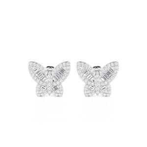 Pendientes de Plata de Ley Jeulia con Forma de Mariposa, con Circonitas, Perlas y Detalles de Diamantes - Product Image 1