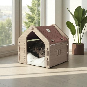 Casa de mascotas fija de Marco pesado AC07 con diseño frontal decorativo Superficie fácil de limpiar Fábrica OEM Vietnam - Product Image 4