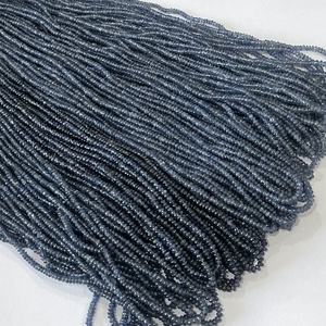 2mm 3mm 4mm Natural Birmania Azul zafiro piedra preciosa suave Rondelle cuentas Strand luz medio oscuro cuerdas cristales de piedras preciosas sueltas - Product Image 3