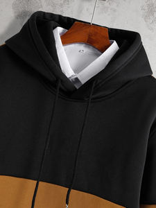 Sudadera con Capucha de Algodón Suave 100% de Dos Tonos para Hombre, Diseño Personalizado de Alta Calidad, Sudadera de Forro Polar de Algodón para Hombre - Product Image 3