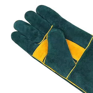 ถุงมือเชื่อมทนไฟ ระบายอากาศได้ดี เป็นมิตรกับสิ่งแวดล้อม ยาวถึงข้อศอก ใช้กลางแจ้ง ทำจากหนังวัวแท้ หนังแยกส่วน PK - Product Image 4