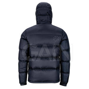 Mode hommes doudoune manteau d'hiver léger avec capuche fermeture éclair épais vêtements d'extérieur chauds en stock - Product Image 3