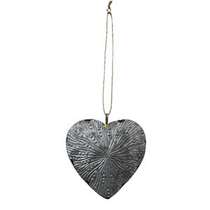 Forma de corazón Colgante de Navidad Decorativo Agradable Color gris claro Colgante Artículo de Navidad Diseño moderno Hecho a mano - Product Image 1