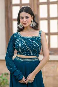 2025 été indien ethnique femmes 2 pièces Sharara costume lourd concepteur fête porter avec des coutures disponibles en gros - Product Image 6