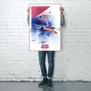 Digital Printed Star Wars Episode IV <b>Poster</b> X-Wing Starfighter Made of Plastic - Product Image 4